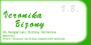 veronika bizony business card